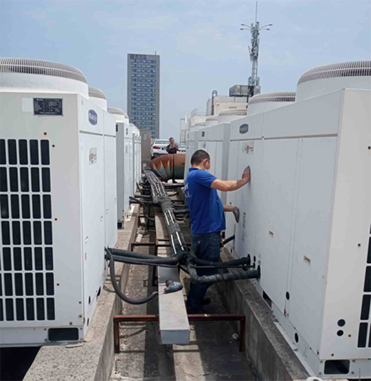 山亭中央空调制热和不制冷系统维修方法